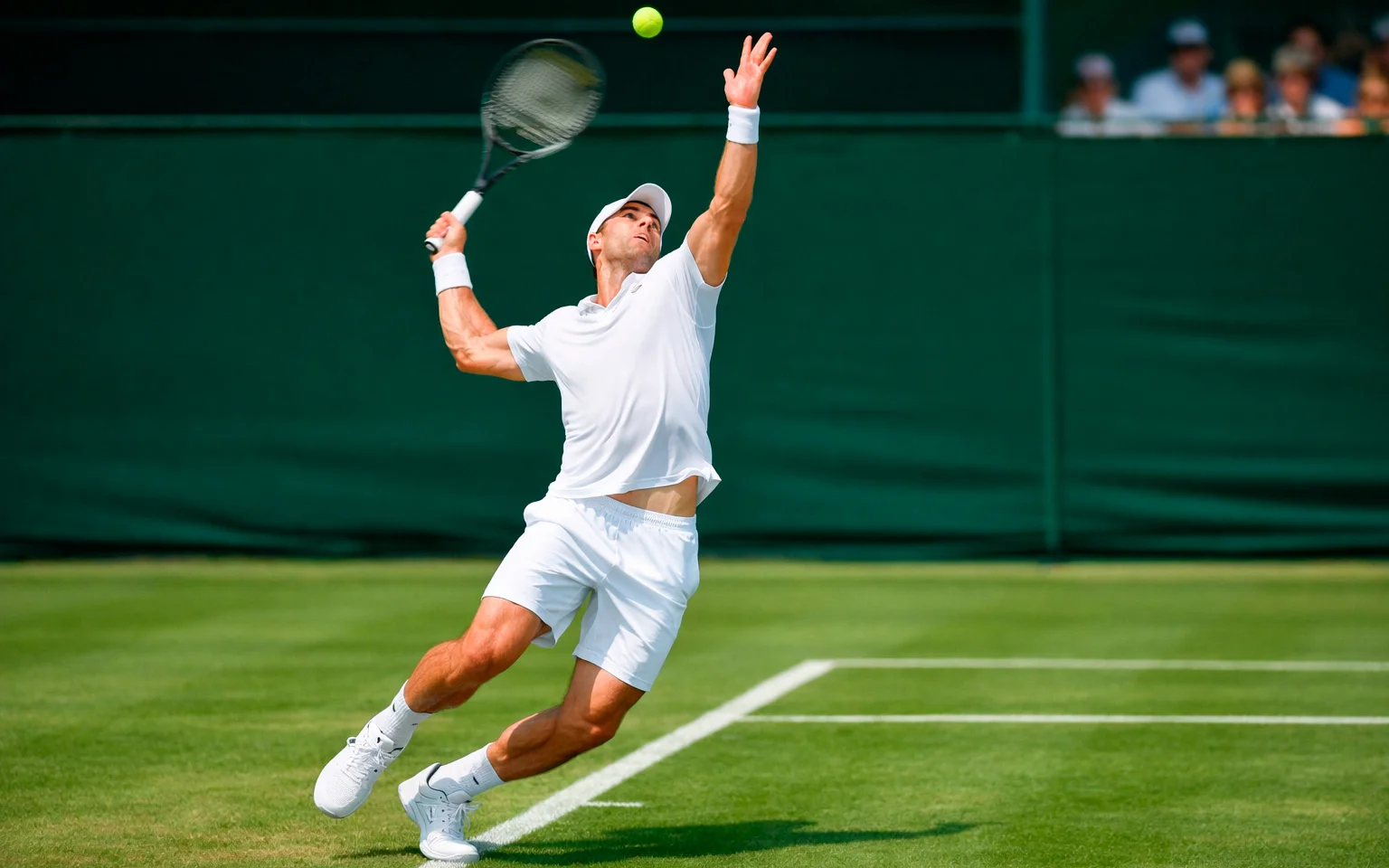 Tennisspieler beim Return eines Aufschlags